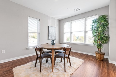 Dining area filled with natural light